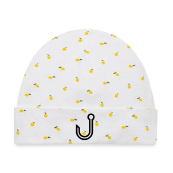 Boat Gaff Nautical Tool - Baby Premium Organic Mütze - Weiß/Zitronengelb - Vorne
