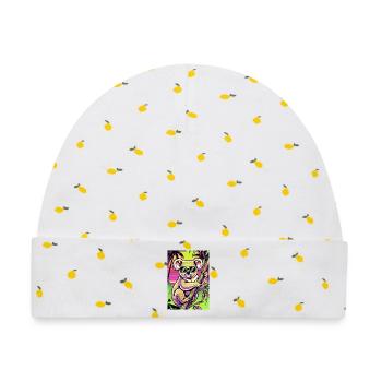 Koala - Baby Premium Organic Mütze - Weiß/Zitronengelb - Vorne