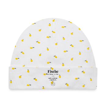 Fische Sternzeichen Eigenschaften - Baby Premium Organic Mütze - Weiß/Zitronengelb - Vorne
