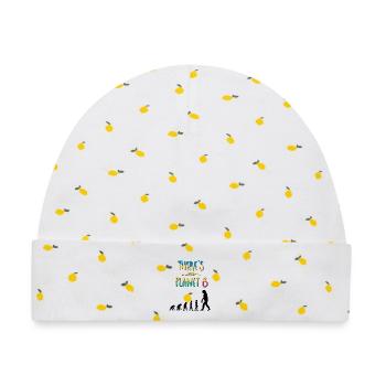 Kein B - Baby Premium Organic Mütze - Weiß/Zitronengelb - Vorne