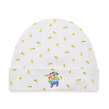 I´m not Gay I´m Supergay - Schwul - Lesbisch - LGB - Baby Premium Organic Mütze - Weiß/Zitronengelb - Vorne