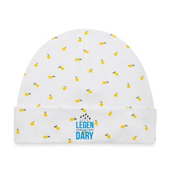legendary - Baby Premium Organic Mütze - Weiß/Zitronengelb - Vorne