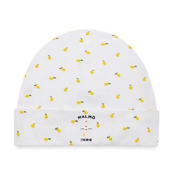 Malmö Inre, alter Leuchtturm, Ostsee Schweden - Baby Premium Organic Mütze - Weiß/Zitronengelb - Vorne