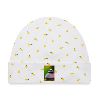 Bunte Steine - Baby Premium Organic Mütze - Weiß/Zitronengelb - Vorne