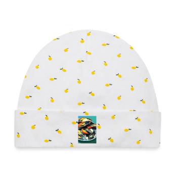 Muscheln - Baby Premium Organic Mütze - Weiß/Zitronengelb - Vorne