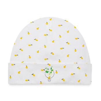 Sei das Licht - Baby Premium Organic Mütze - Weiß/Zitronengelb - Vorne