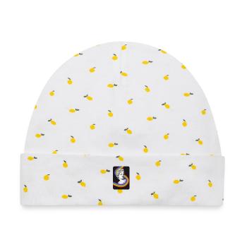 Klassische Statue mit leuchtendem Regenbogen - Baby Premium Organic Mütze - Weiß/Zitronengelb - Vorne
