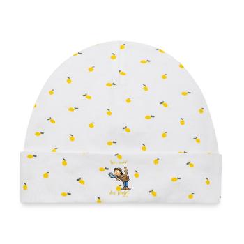 Detektiv Illustration - Baby Premium Organic Mütze - Weiß/Zitronengelb - Vorne