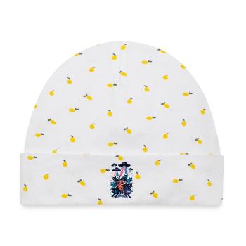 Alien Ufos Ufo Katze Katzen beamen Geschenk - Baby Premium Organic Mütze - Weiß/Zitronengelb - Vorne