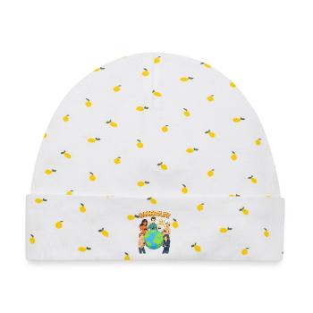 Gamer4Life Globale Freundschaft - Baby Premium Organic Mütze - Weiß/Zitronengelb - Vorne