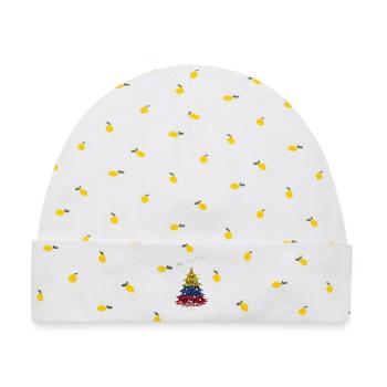 Weihnachtsbaum mit Venezuela Flagge - Baby Premium Organic Mütze - Weiß/Zitronengelb - Vorne