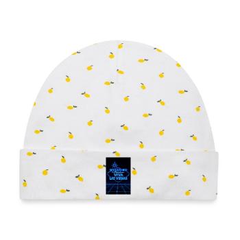 Viva Las Vegas Neon Willkommensschilder - Baby Premium Organic Mütze - Weiß/Zitronengelb - Vorne