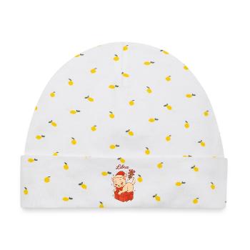Libra Weihnachtskätzchen Geschenk - Baby Premium Organic Mütze - Weiß/Zitronengelb - Vorne