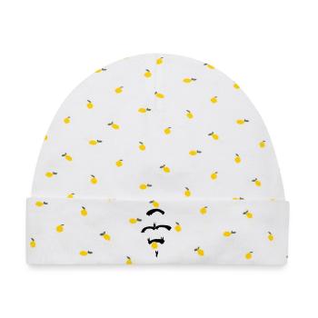 Fallschirm Diamant - Baby Premium Organic Mütze - Weiß/Zitronengelb - Vorne