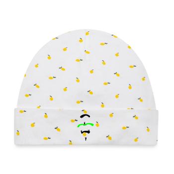 Fallschirm Diamant - Baby Premium Organic Mütze - Weiß/Zitronengelb - Vorne