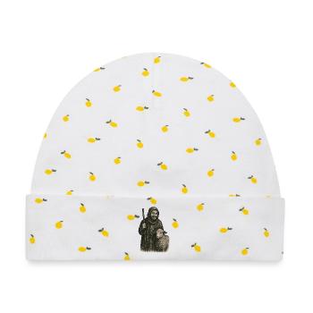 Der gute Hirte – Zeitlose Vintage Illustration - Baby Premium Organic Mütze - Weiß/Zitronengelb - Vorne