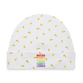 Matura 2026  - Baby Premium Organic Mütze - Weiß/Zitronengelb - Vorne