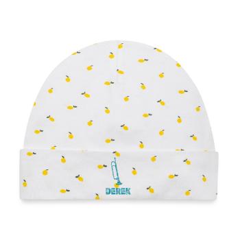 Blasmusik Derek - Baby Premium Organic Mütze - Weiß/Zitronengelb - Vorne