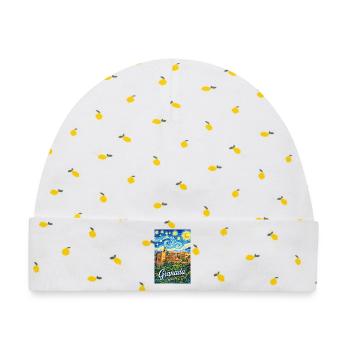 Granada Spain - Baby Premium Organic Mütze - Weiß/Zitronengelb - Vorne