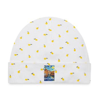Birmingham, England - Baby Premium Organic Mütze - Weiß/Zitronengelb - Vorne