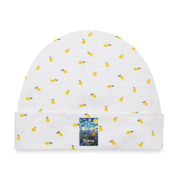 Tokyo Japan - Baby Premium Organic Mütze - Weiß/Zitronengelb - Vorne