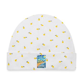 Virginia Beach - Baby Premium Organic Mütze - Weiß/Zitronengelb - Vorne