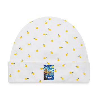 Tripoli Libya Starry Night - Baby Premium Organic Mütze - Weiß/Zitronengelb - Vorne