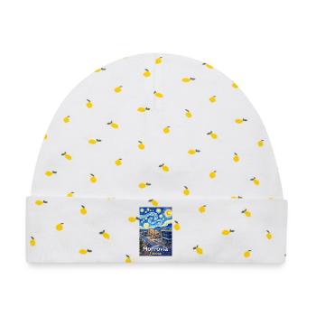 Monrovia Liberia Starry Night - Baby Premium Organic Mütze - Weiß/Zitronengelb - Vorne