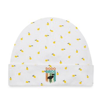  Dodo Birds Retro Vintage Ausgestorbener Vogel - Baby Premium Organic Mütze - Weiß/Zitronengelb - Vorne