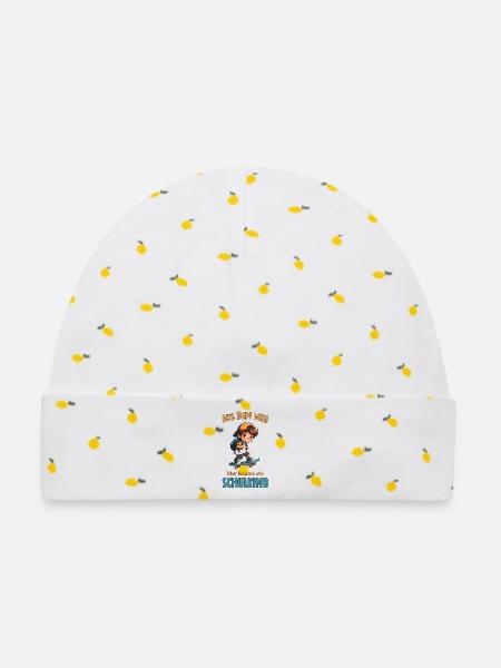 Aus dem Weg Schulkind Skateboard Junge - Baby Premium Organic Mütze - Weiß/Zitronengelb