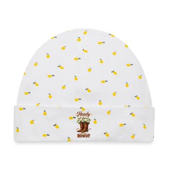 JGA Girl Cowboy Howdy Team Braut Western T-Shirt - Baby Premium Organic Mütze - Weiß/Zitronengelb - Vorne