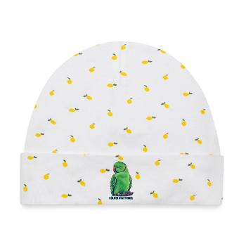 Kölner Stadtvogel - Baby Premium Organic Mütze - Weiß/Zitronengelb - Vorne