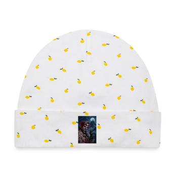 Unheimlicher Clown-Chirurg – Halloween-Horror - Baby Premium Organic Mütze - Weiß/Zitronengelb - Vorne