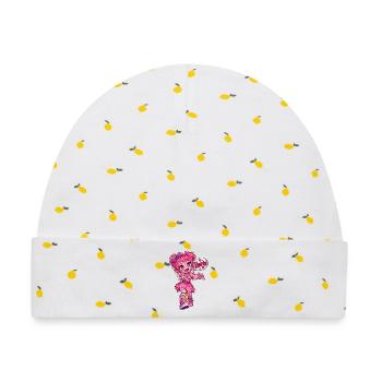 Kawaii Pink Zombie – Herzen! - Baby Premium Organic Mütze - Weiß/Zitronengelb - Vorne