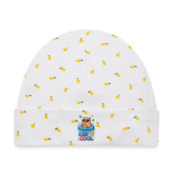 Bleib ruhig, Poolbär - Baby Premium Organic Mütze - Weiß/Zitronengelb - Vorne