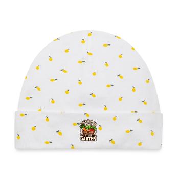 Gartenernte Selbstversorgung - Baby Premium Organic Mütze - Weiß/Zitronengelb - Vorne