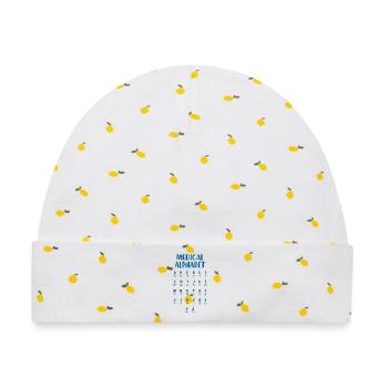 Medizinisches Alphabet - Baby Premium Organic Mütze - Weiß/Zitronengelb - Vorne