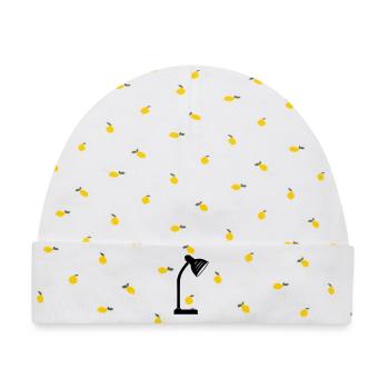 Beleuchtung Lampen Schreibtischlampe - Baby Premium Organic Mütze - Weiß/Zitronengelb - Vorne