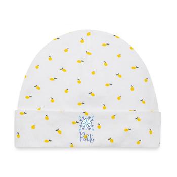 Porto - Baby Premium Organic Mütze - Weiß/Zitronengelb - Vorne