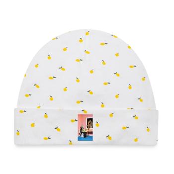 Chill Surreal Alien - Baby Premium Organic Mütze - Weiß/Zitronengelb - Vorne
