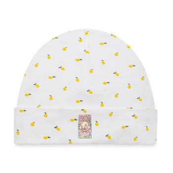 The Introvert - Baby Premium Organic Mütze - Weiß/Zitronengelb - Vorne