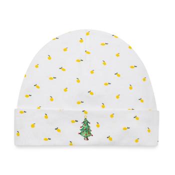 Aquarell-Weihnachtsbaum-Ornamente - Baby Premium Organic Mütze - Weiß/Zitronengelb - Vorne
