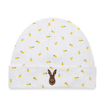Der Hase - Baby Premium Organic Mütze - Weiß/Zitronengelb - Vorne