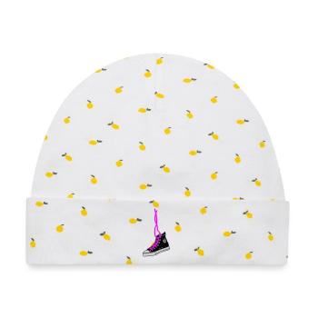 chucks - Baby Premium Organic Mütze - Weiß/Zitronengelb - Vorne