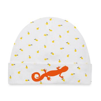 salamander - Baby Premium Organic Mütze - Weiß/Zitronengelb - Vorne