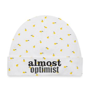 optimist - Baby Premium Organic Mütze - Weiß/Zitronengelb - Vorne