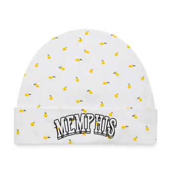 memphis shirt - Baby Premium Organic Mütze - Weiß/Zitronengelb - Vorne