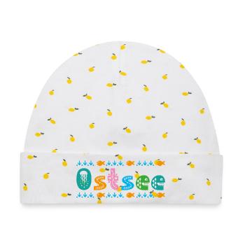 Ostsee - Baby Premium Organic Mütze - Weiß/Zitronengelb - Vorne