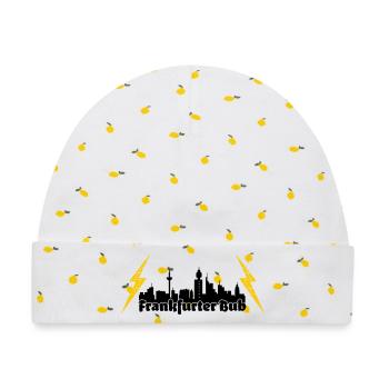 Frankfurter Bub ffm skyline - Baby Premium Organic Mütze - Weiß/Zitronengelb - Vorne
