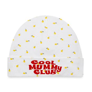 cool mummy club - Baby Premium Organic Mütze - Weiß/Zitronengelb - Vorne